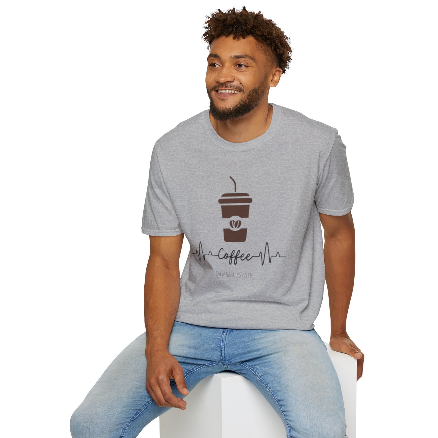 Cofee Then Real Estate Unisex Softstyle T-Shirt