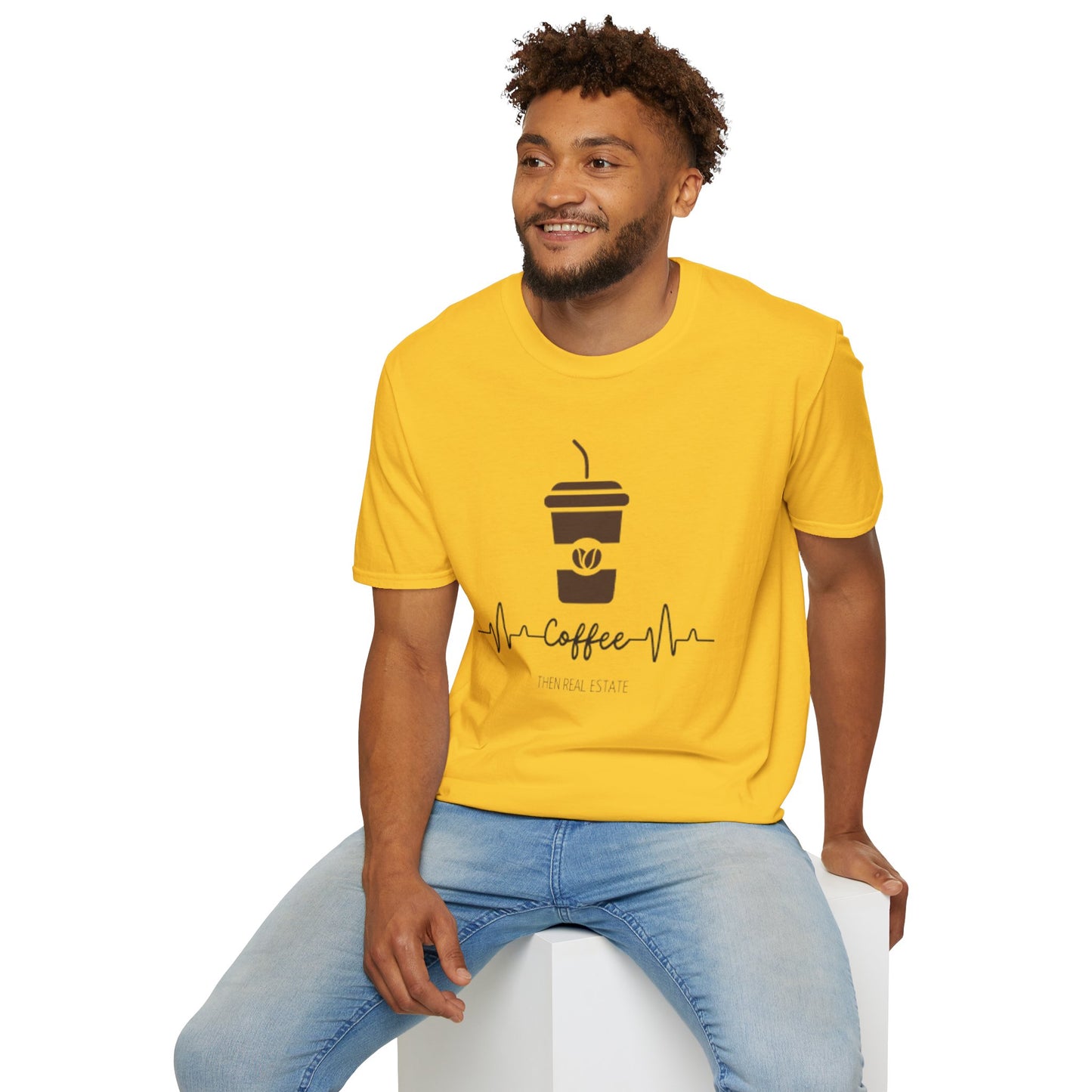 Cofee Then Real Estate Unisex Softstyle T-Shirt