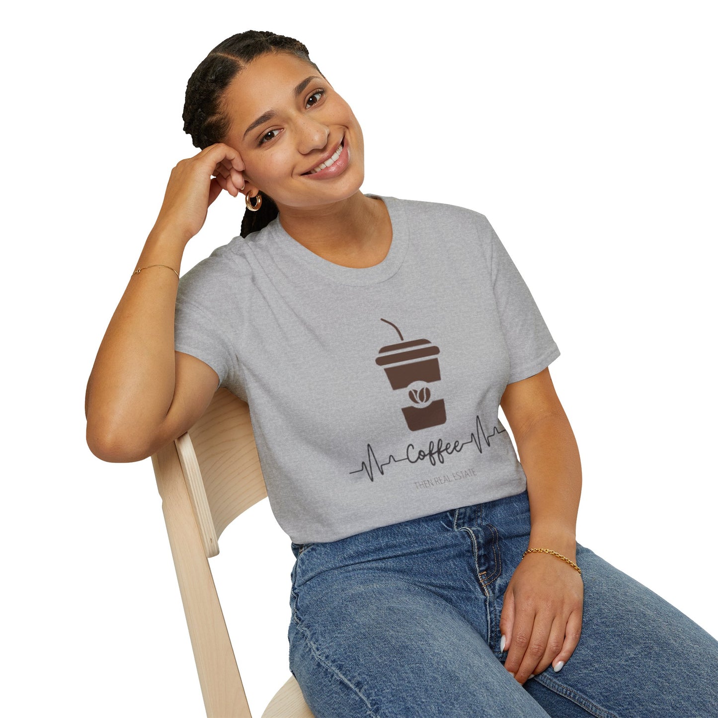 Cofee Then Real Estate Unisex Softstyle T-Shirt