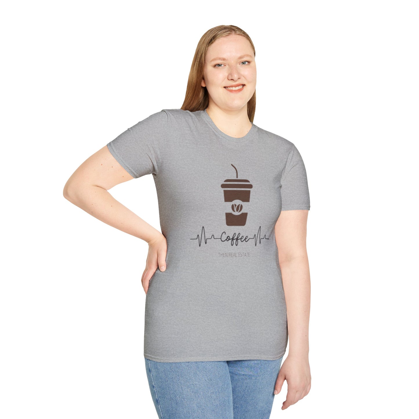 Cofee Then Real Estate Unisex Softstyle T-Shirt