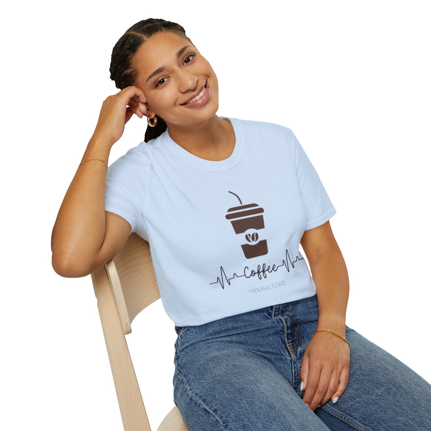 Cofee Then Real Estate Unisex Softstyle T-Shirt