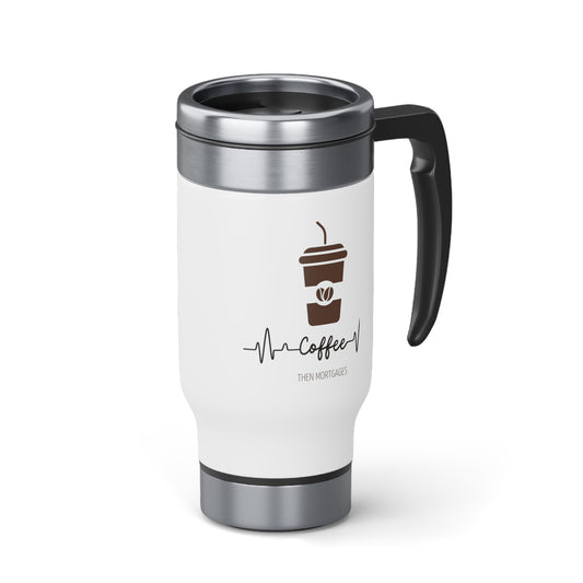 Stainless Steel Travel Mug with Handle, 14oz