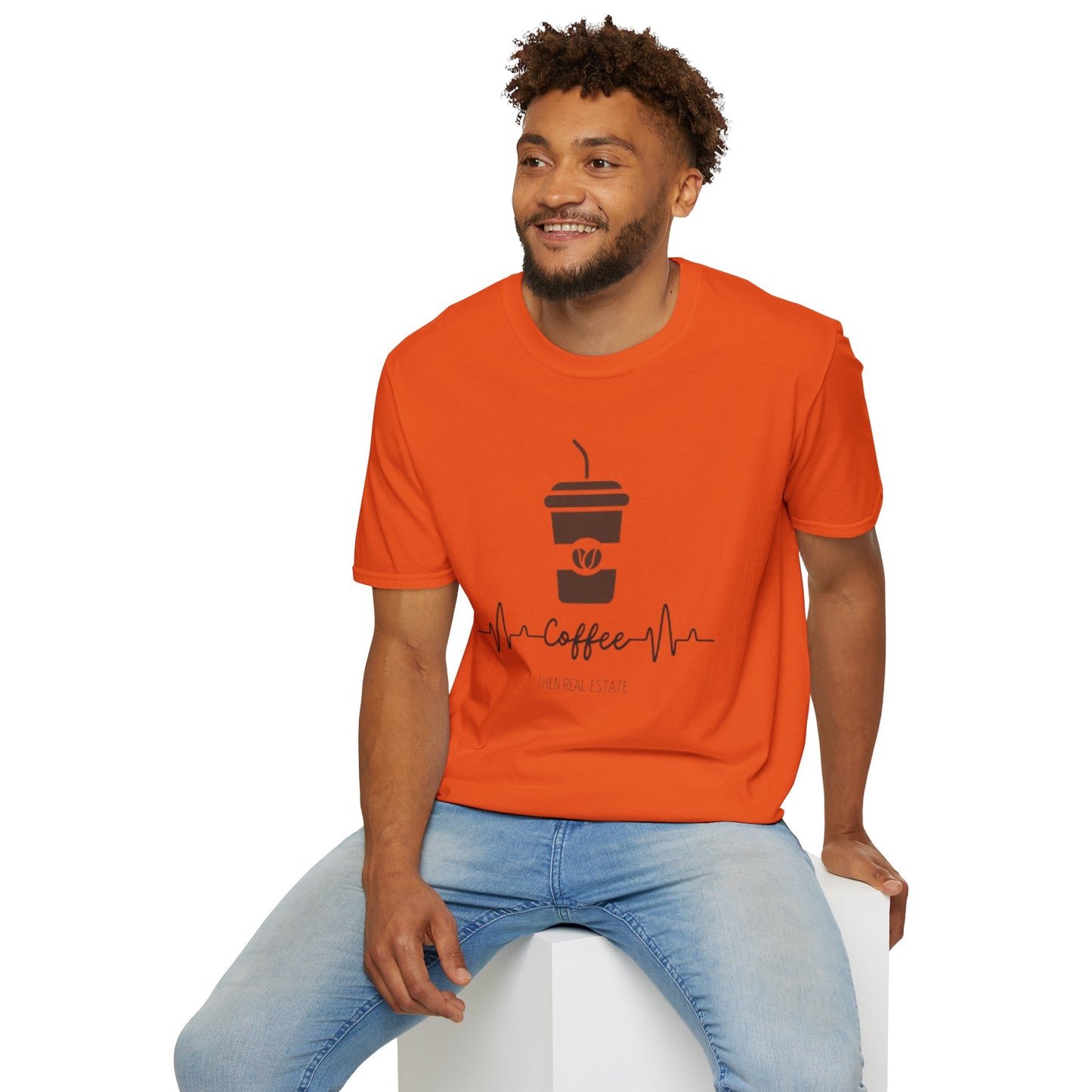 Cofee Then Real Estate Unisex Softstyle T-Shirt