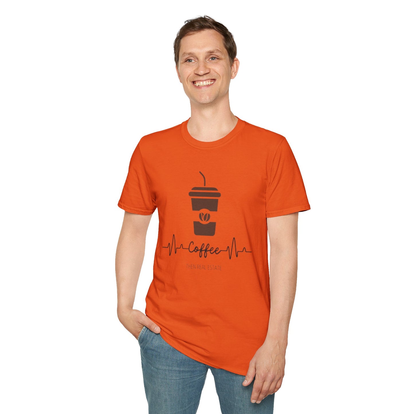 Cofee Then Real Estate Unisex Softstyle T-Shirt