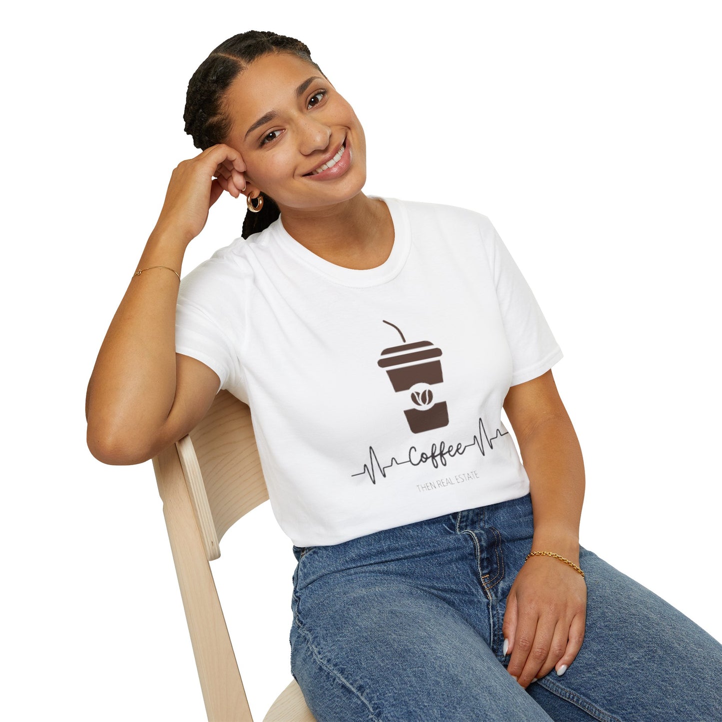 Cofee Then Real Estate Unisex Softstyle T-Shirt