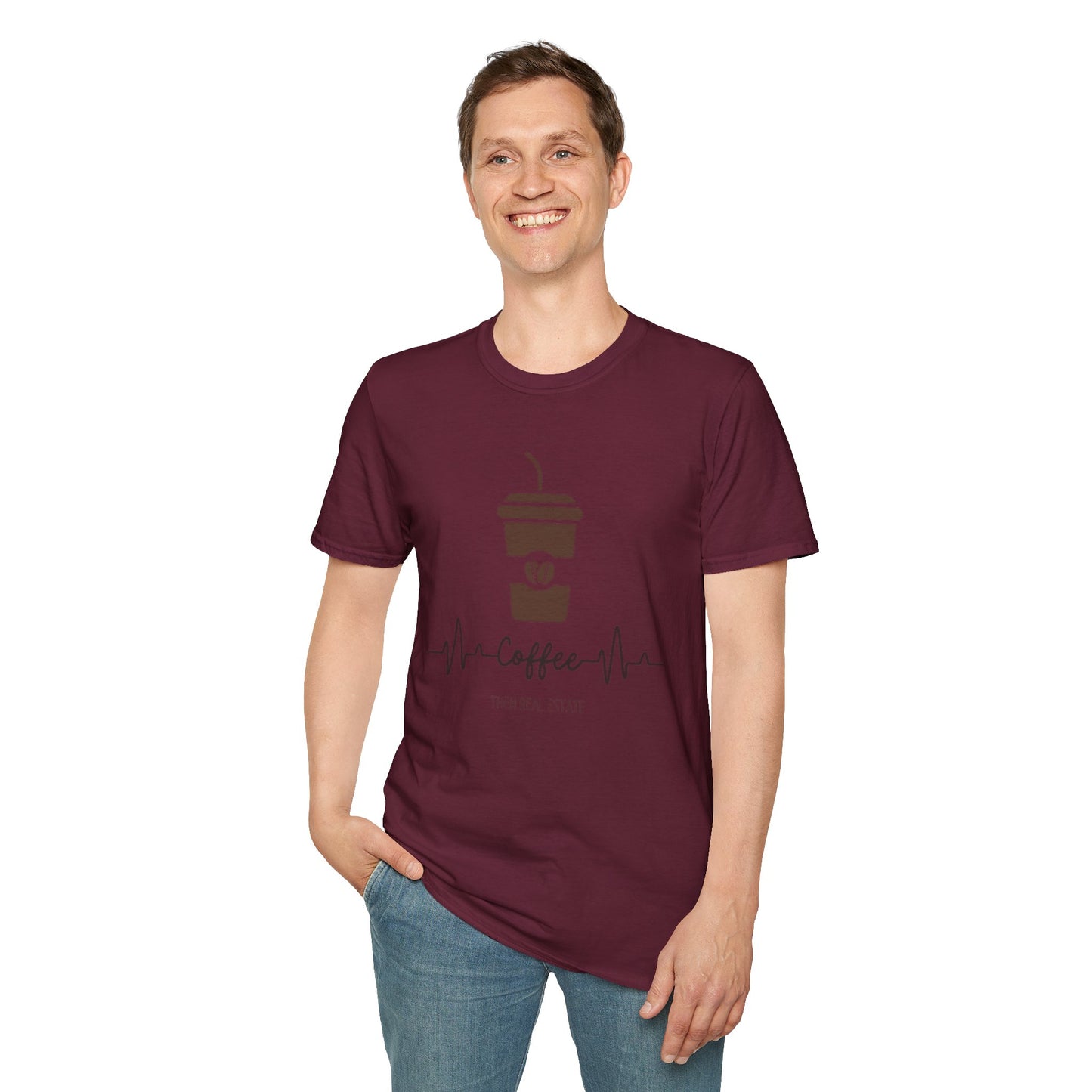 Cofee Then Real Estate Unisex Softstyle T-Shirt