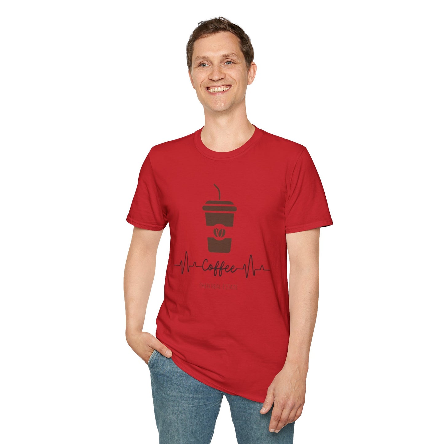 Cofee Then Real Estate Unisex Softstyle T-Shirt