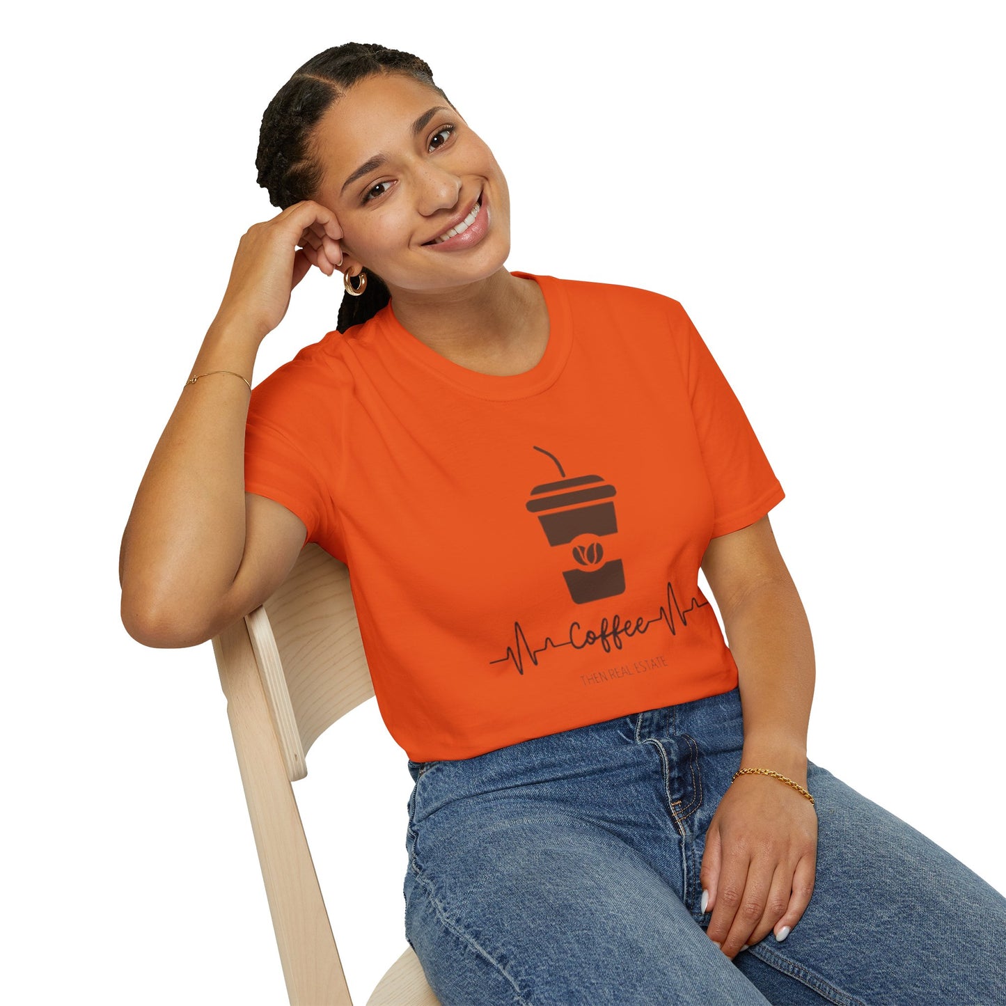 Cofee Then Real Estate Unisex Softstyle T-Shirt