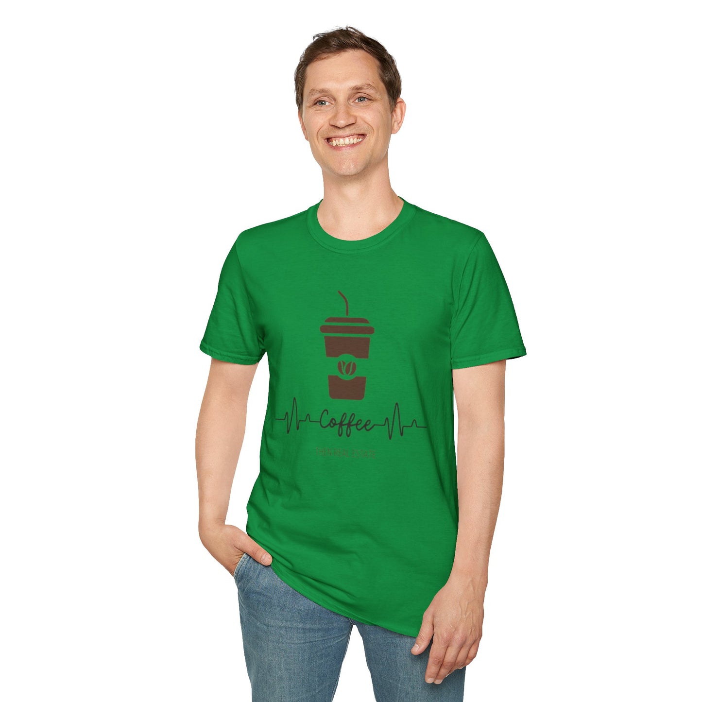 Cofee Then Real Estate Unisex Softstyle T-Shirt