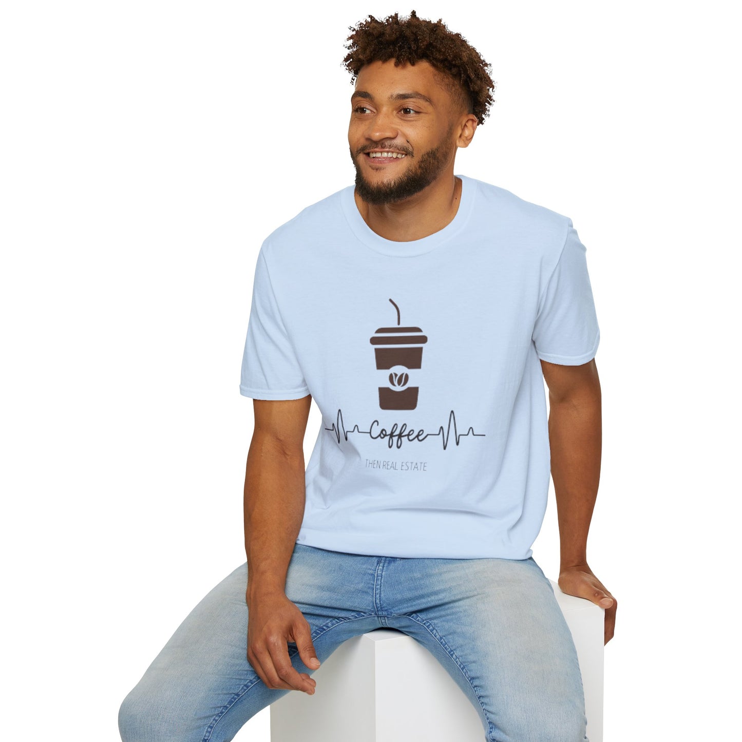 Cofee Then Real Estate Unisex Softstyle T-Shirt