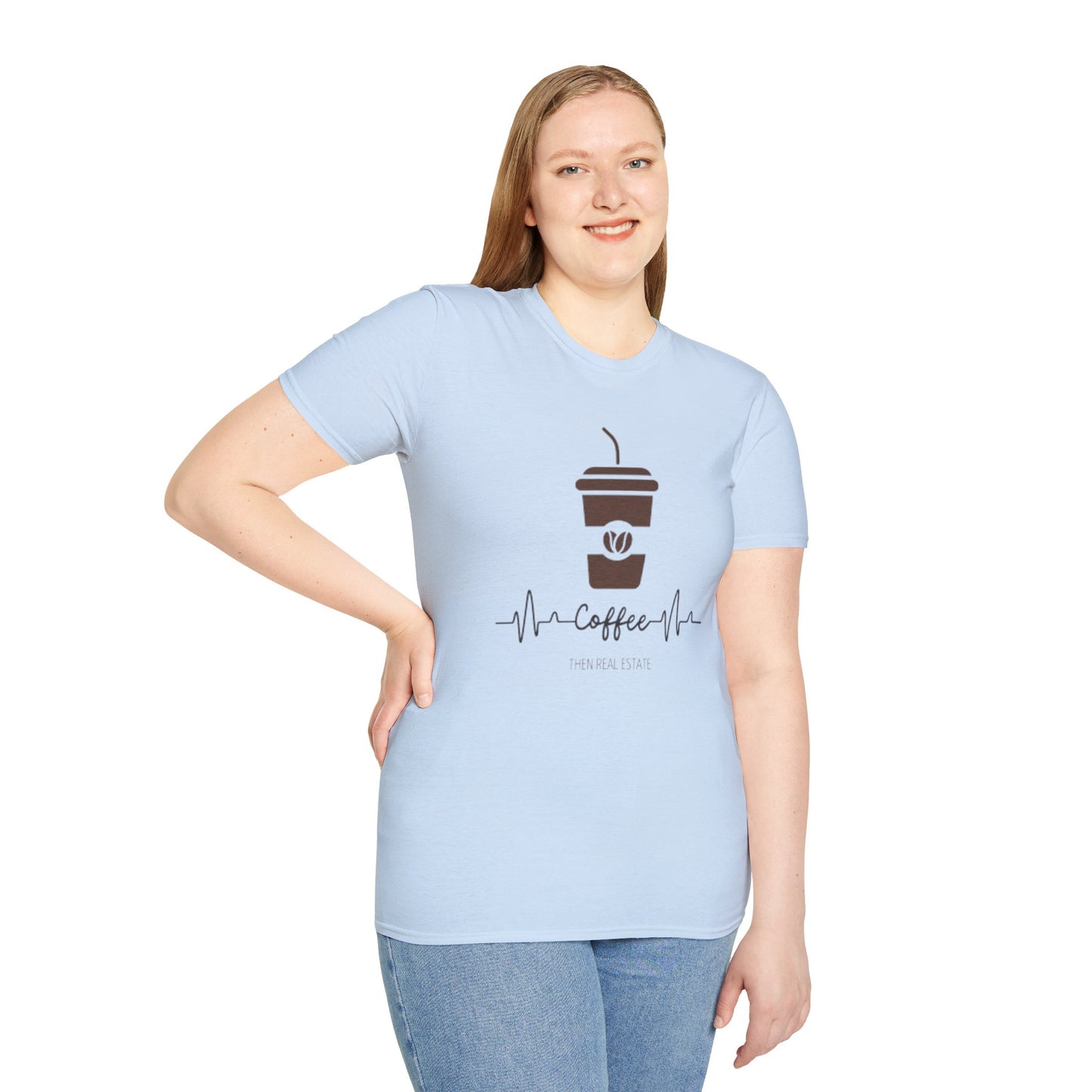 Cofee Then Real Estate Unisex Softstyle T-Shirt