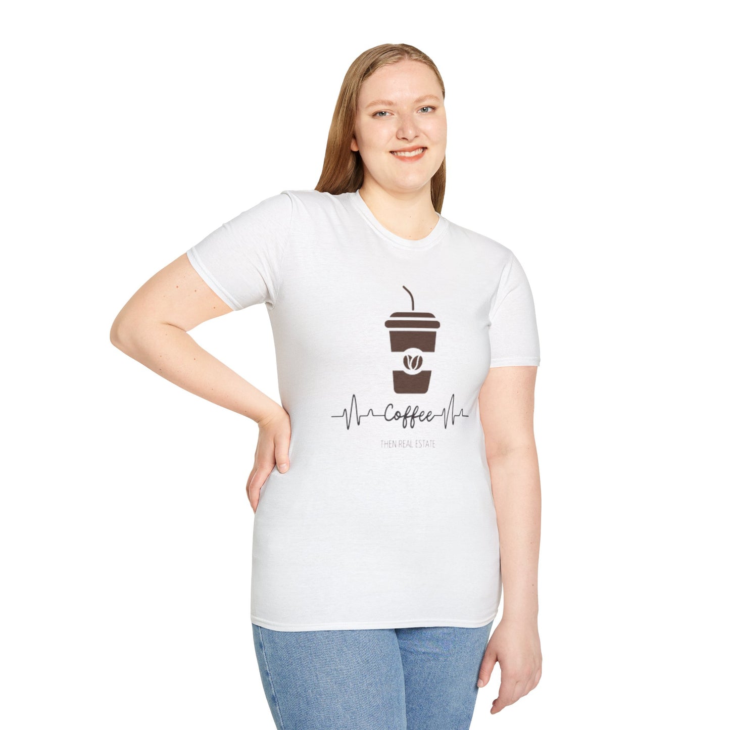 Cofee Then Real Estate Unisex Softstyle T-Shirt