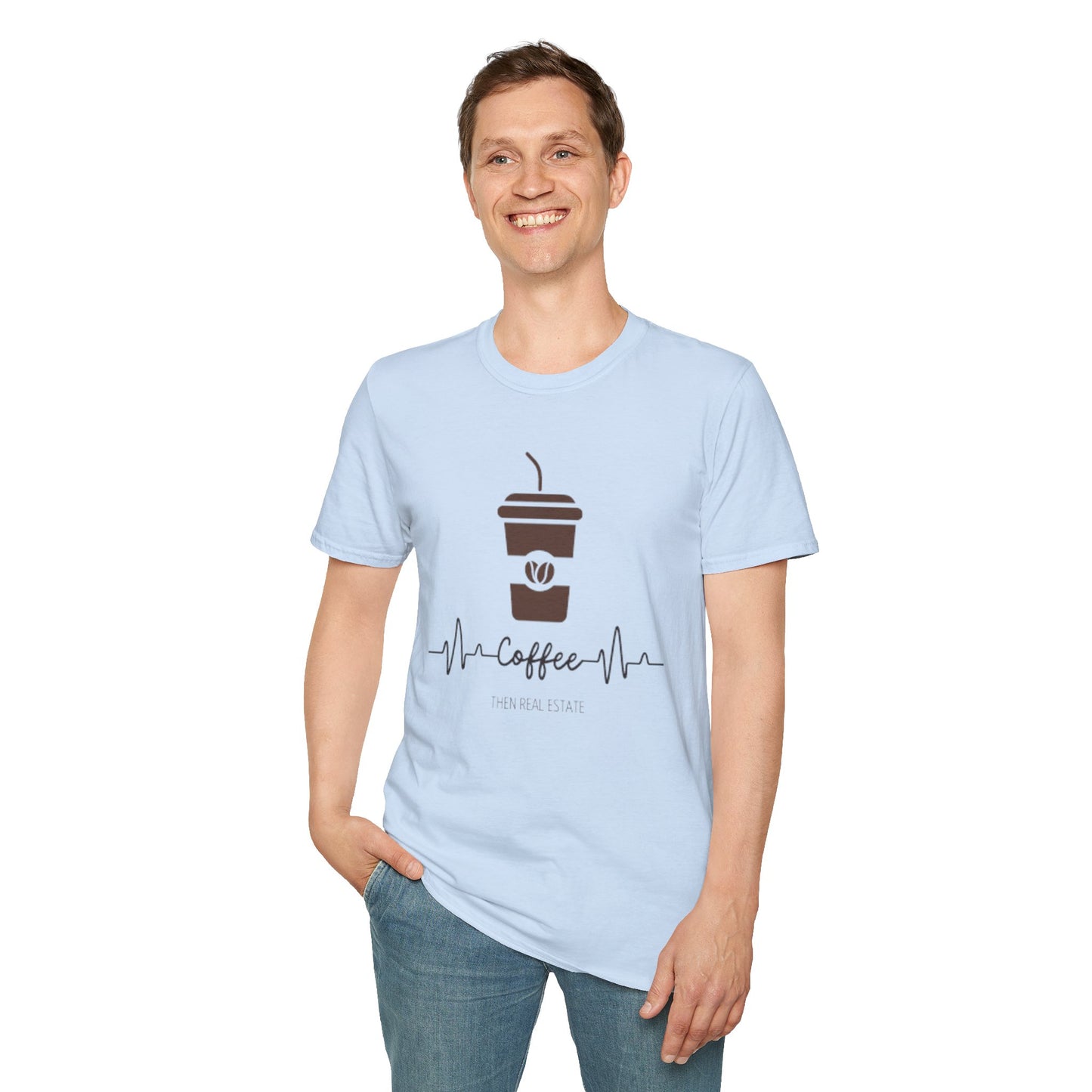 Cofee Then Real Estate Unisex Softstyle T-Shirt