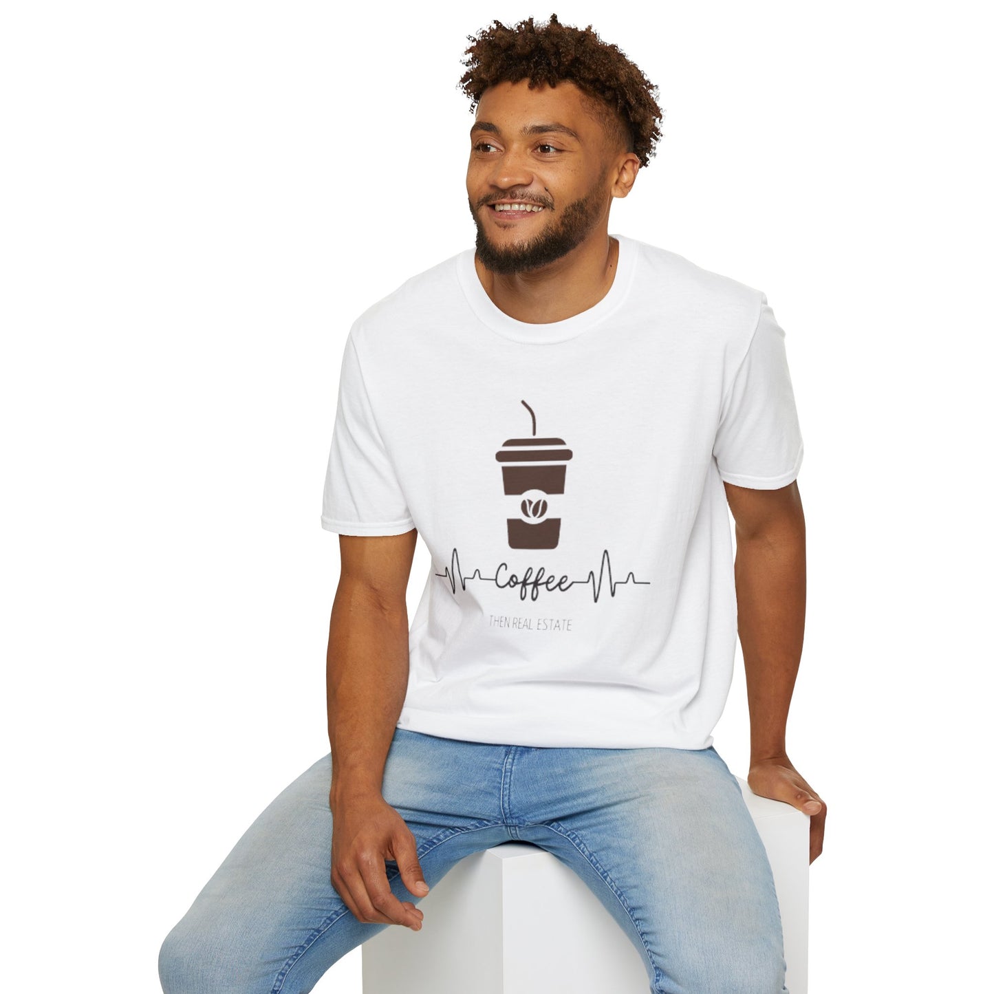 Cofee Then Real Estate Unisex Softstyle T-Shirt