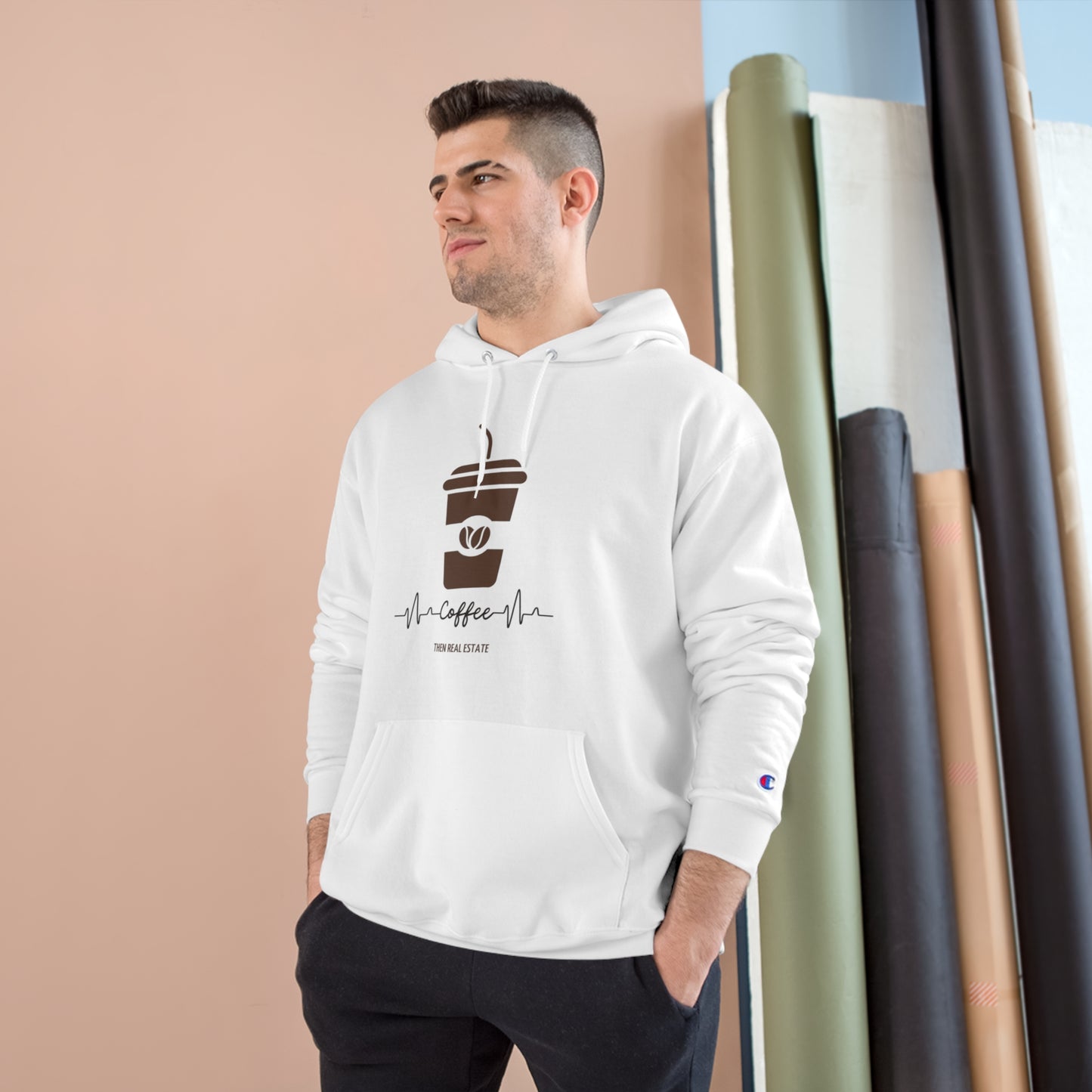 Coffee then Real Estate Champion Hoodie