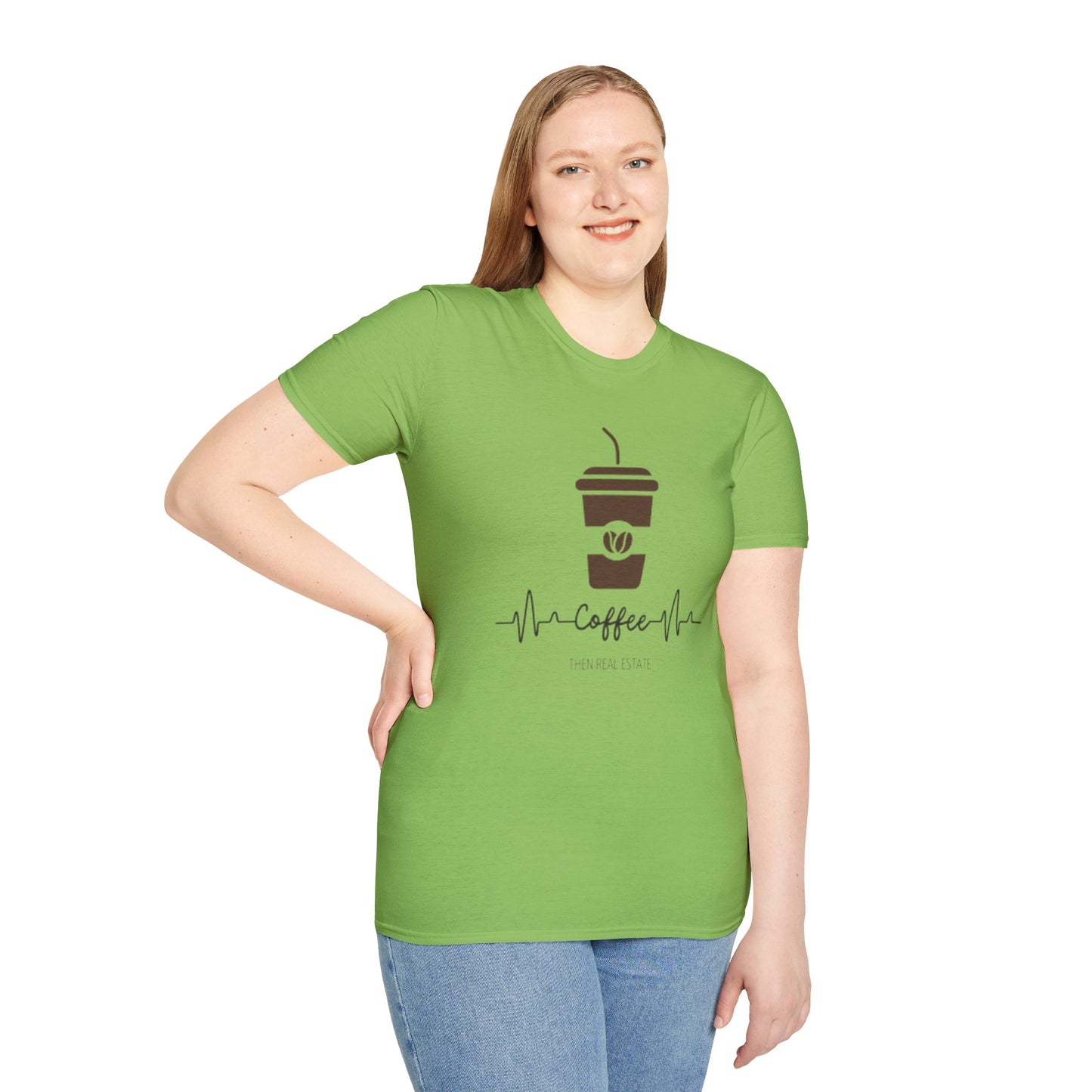 Cofee Then Real Estate Unisex Softstyle T-Shirt