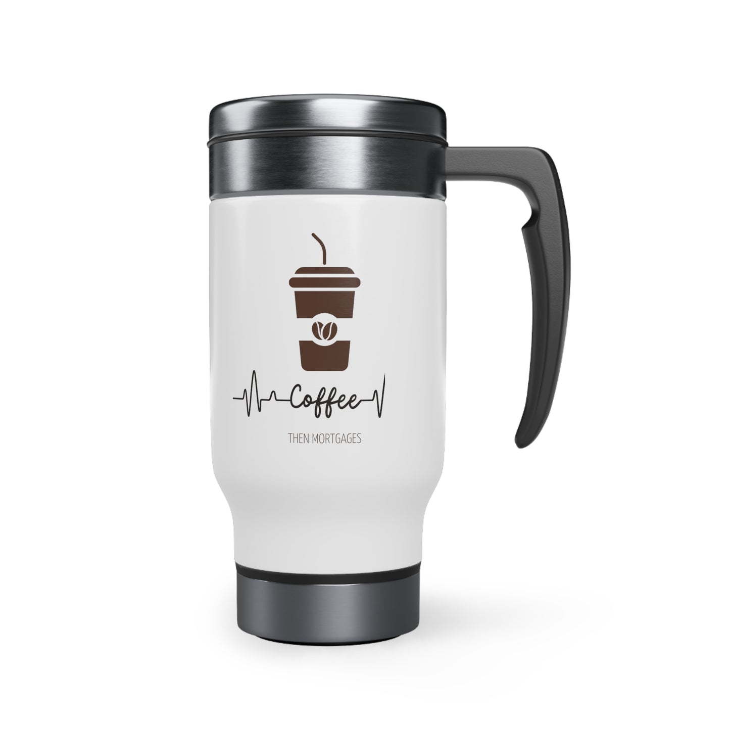 Stainless Steel Travel Mug with Handle, 14oz