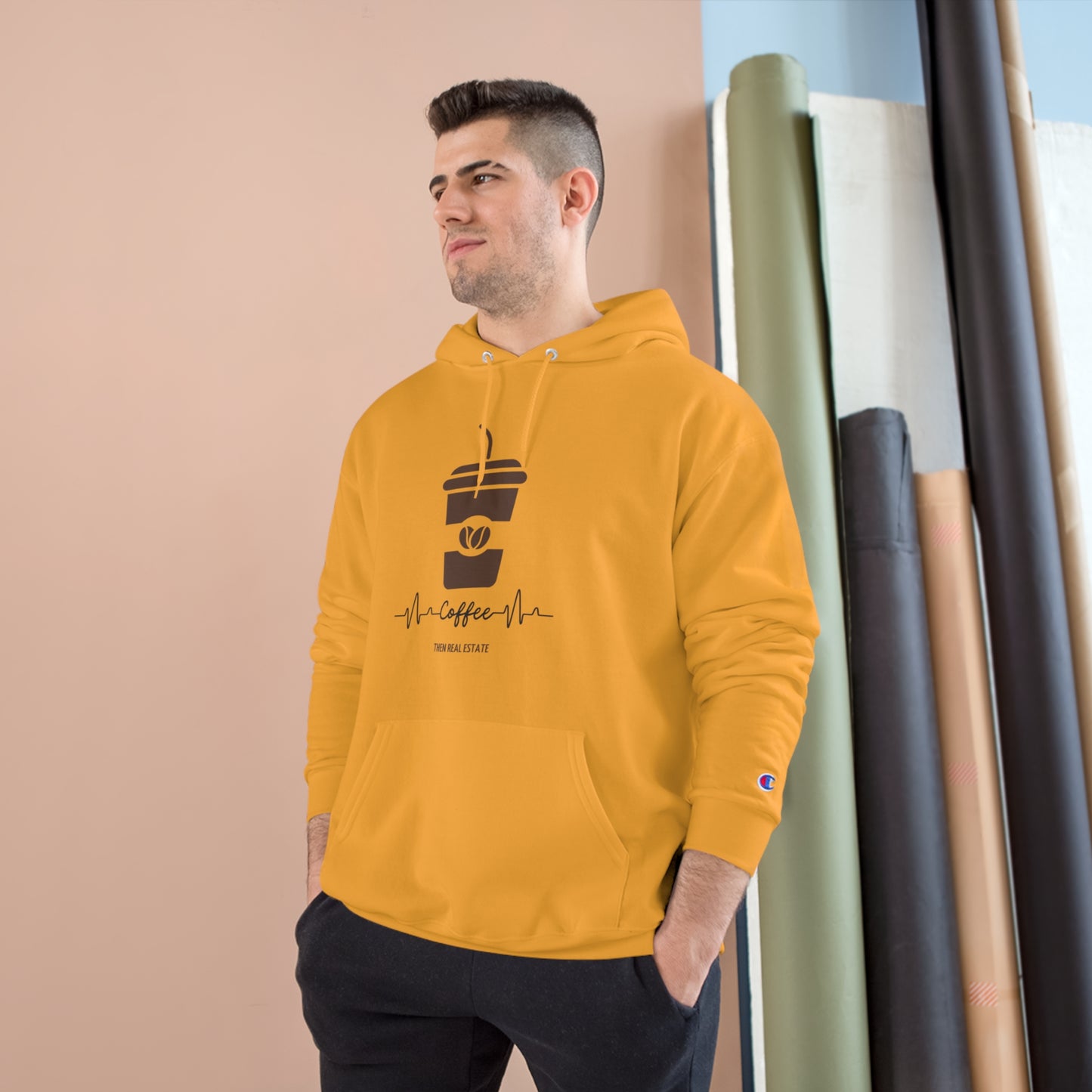 Coffee then Real Estate Champion Hoodie