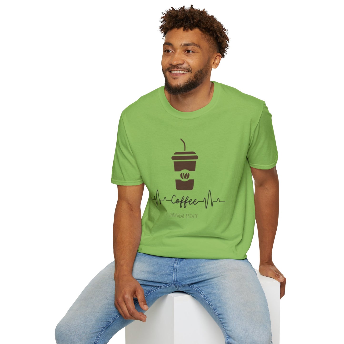 Cofee Then Real Estate Unisex Softstyle T-Shirt