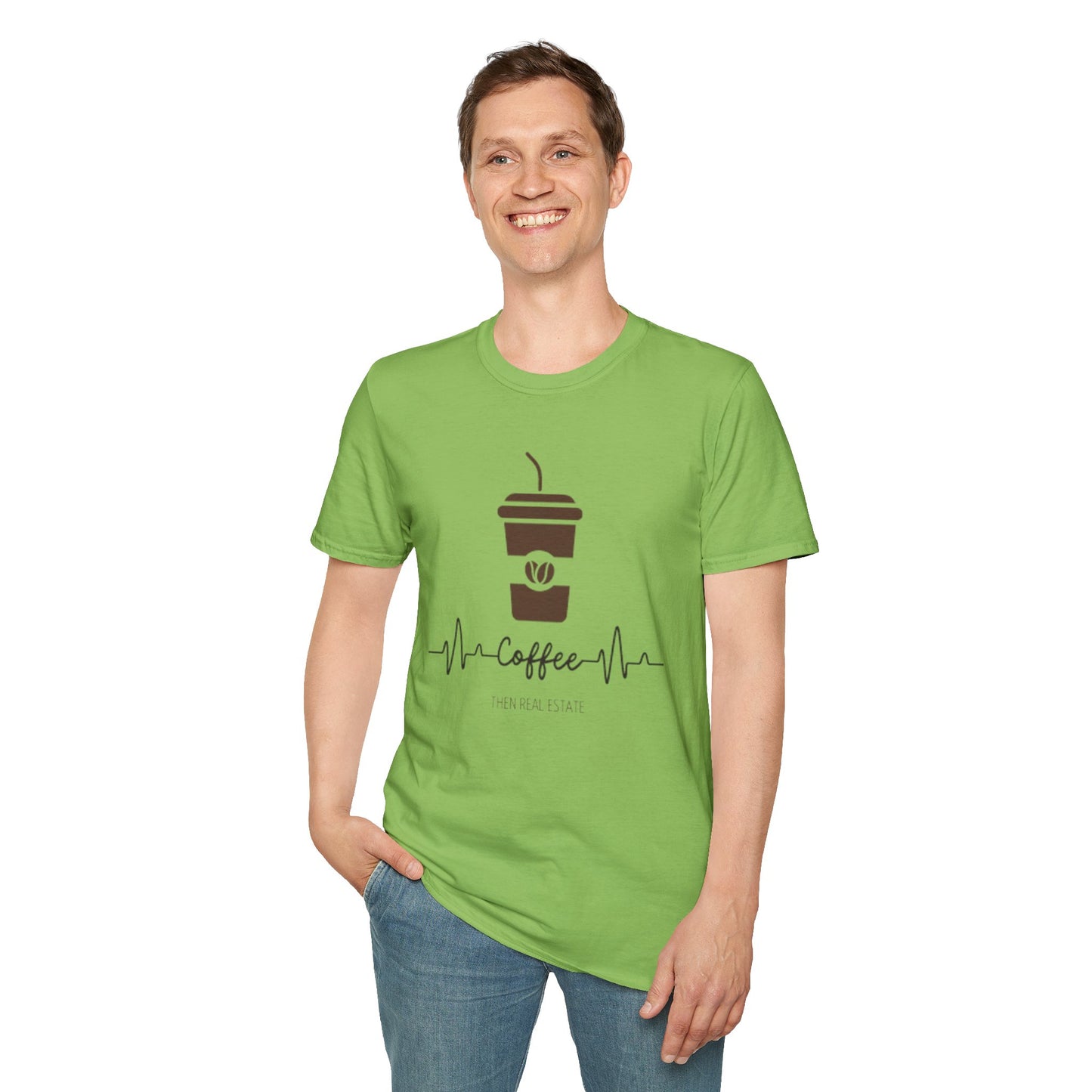 Cofee Then Real Estate Unisex Softstyle T-Shirt