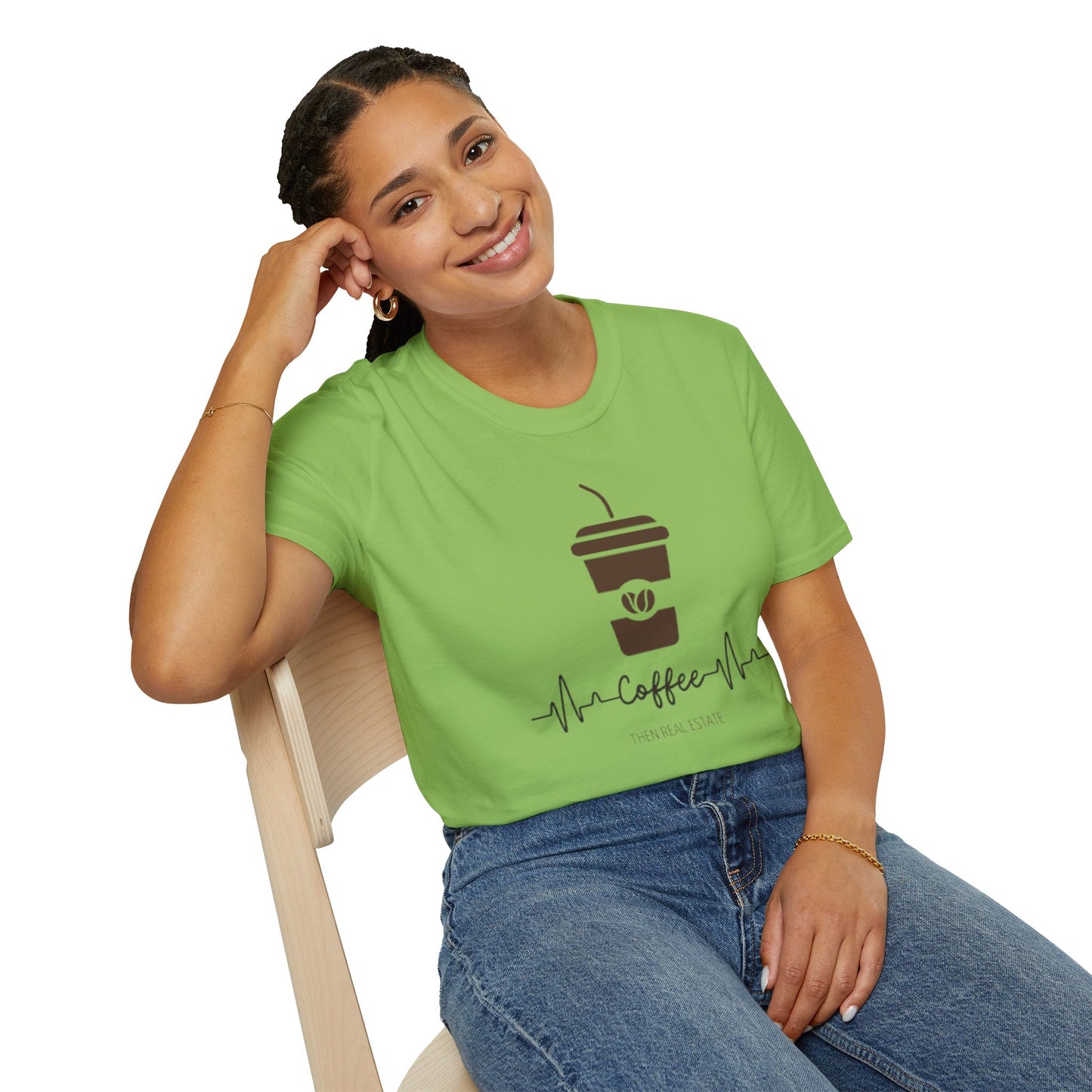 Cofee Then Real Estate Unisex Softstyle T-Shirt